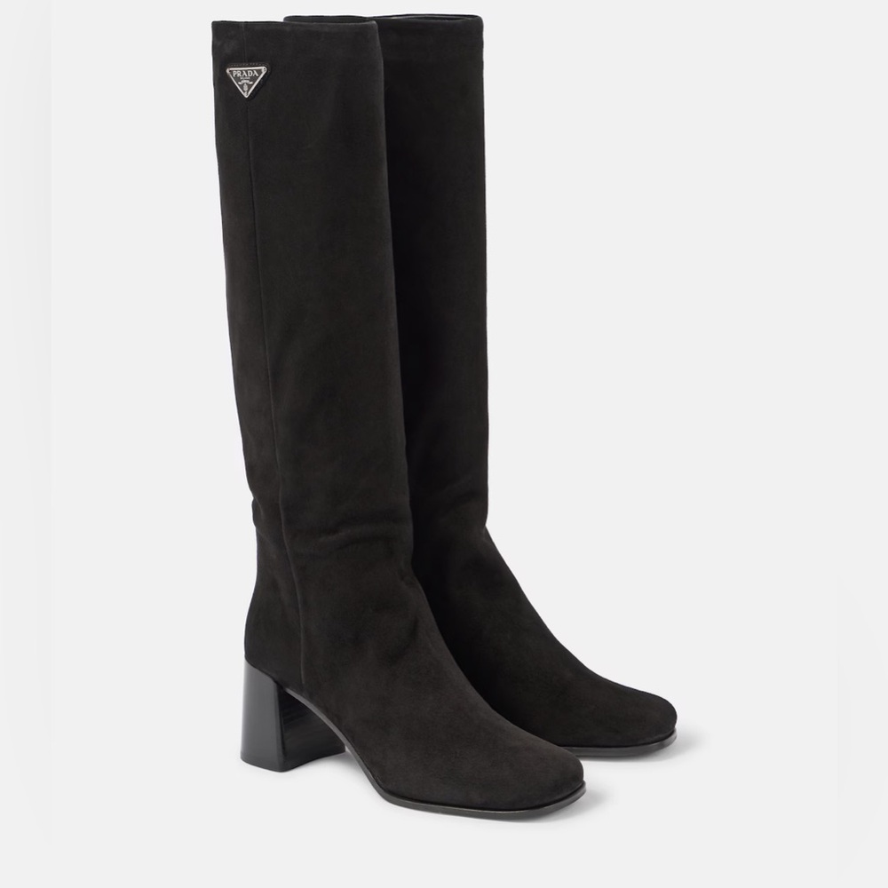 COPY - Knee HighSuede Prada Boot (Black) - Picture 13 of 13